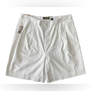 Timberland Men's 42 Stratham Twill Pleated‎ Front Chino Bermuda Shorts ￼Khakis